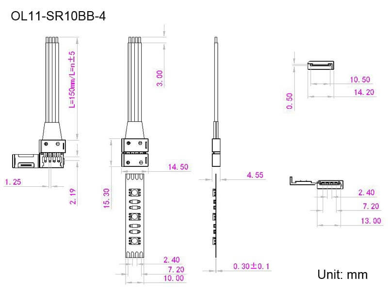 Dimensional Drawing of SR10XB-4