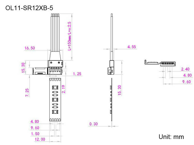 Dimensional Drawing of SR12XB-5