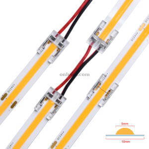 cob led strip connector 10mm 2 pins for ip20 non-waterproof BCI