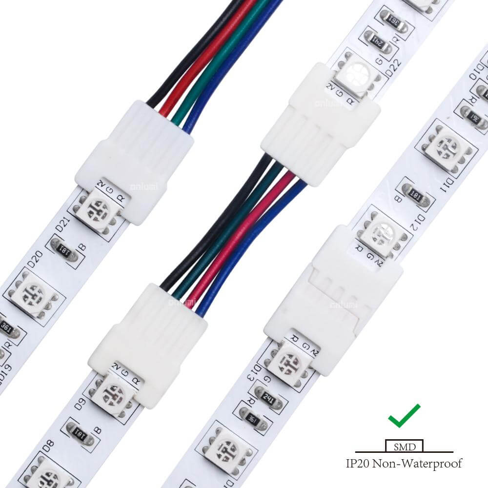 Connecteur 4 PIN Ruban LED RGB 12/24V DC