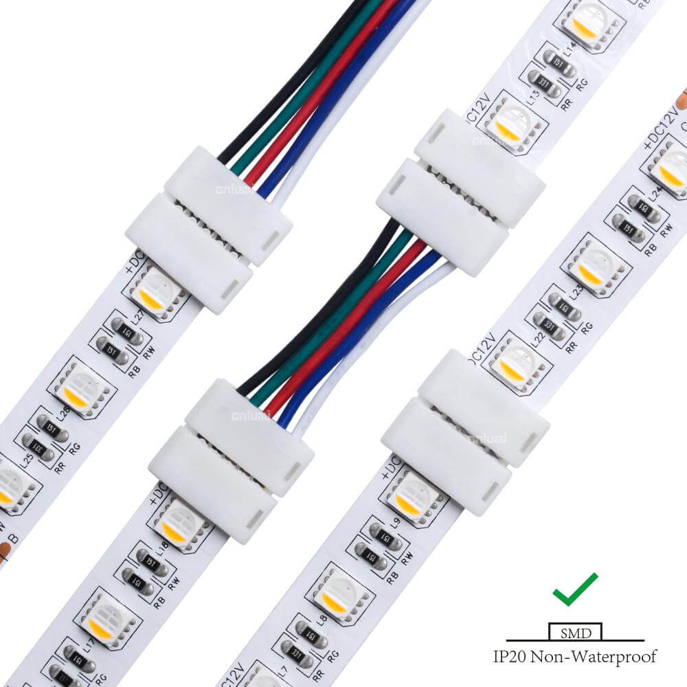 2 Wires Rope Light Splice Connectors for W6mm x H12mm DC12V LED Lights Strip 