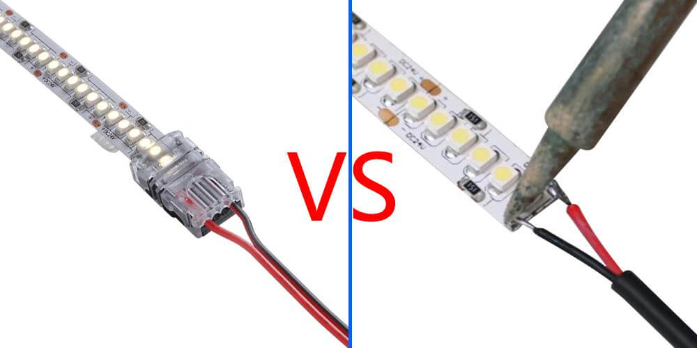 soldering vs led strip connector