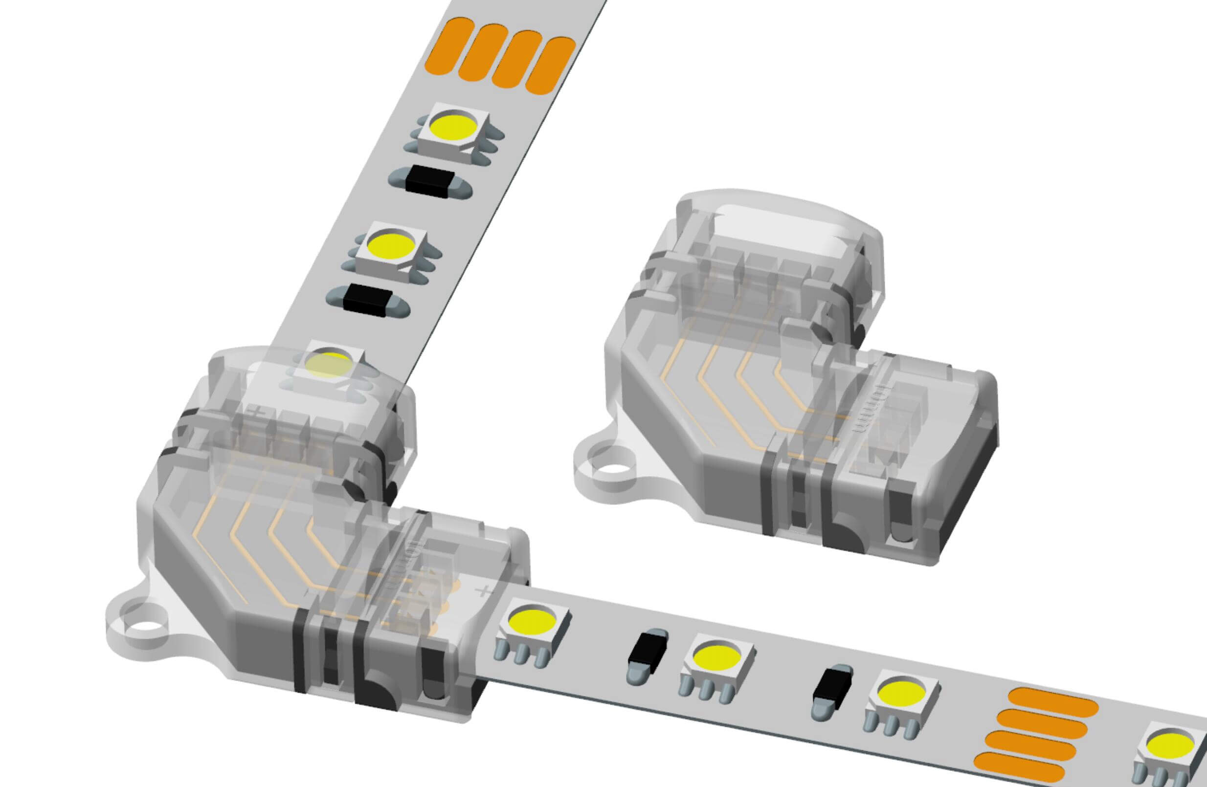 led strip angle connector