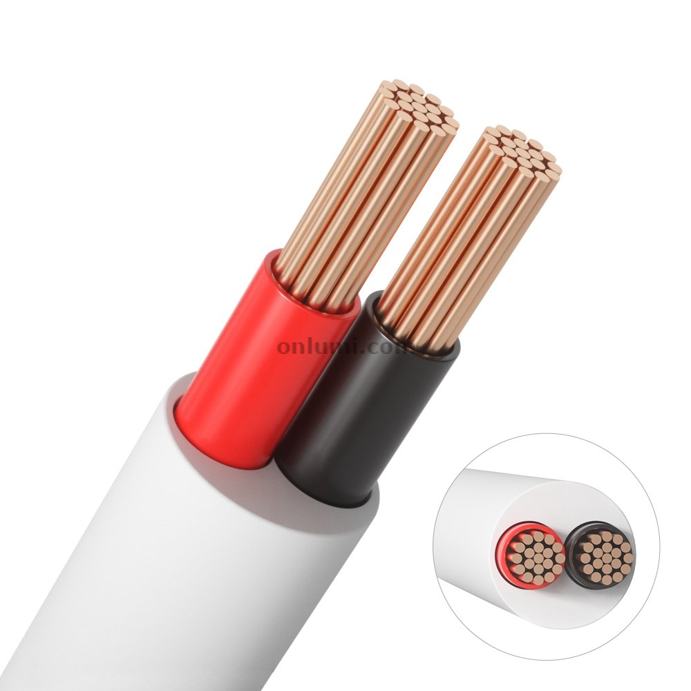 2 Pin Transparent Unsheathed Flat Wire