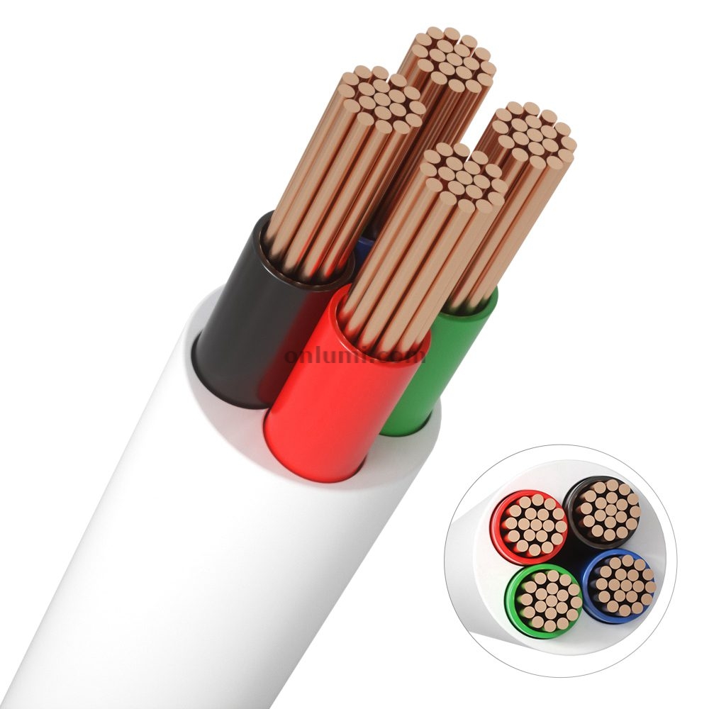 4 Pins for LED RGB jacket wire Sheathed Cable