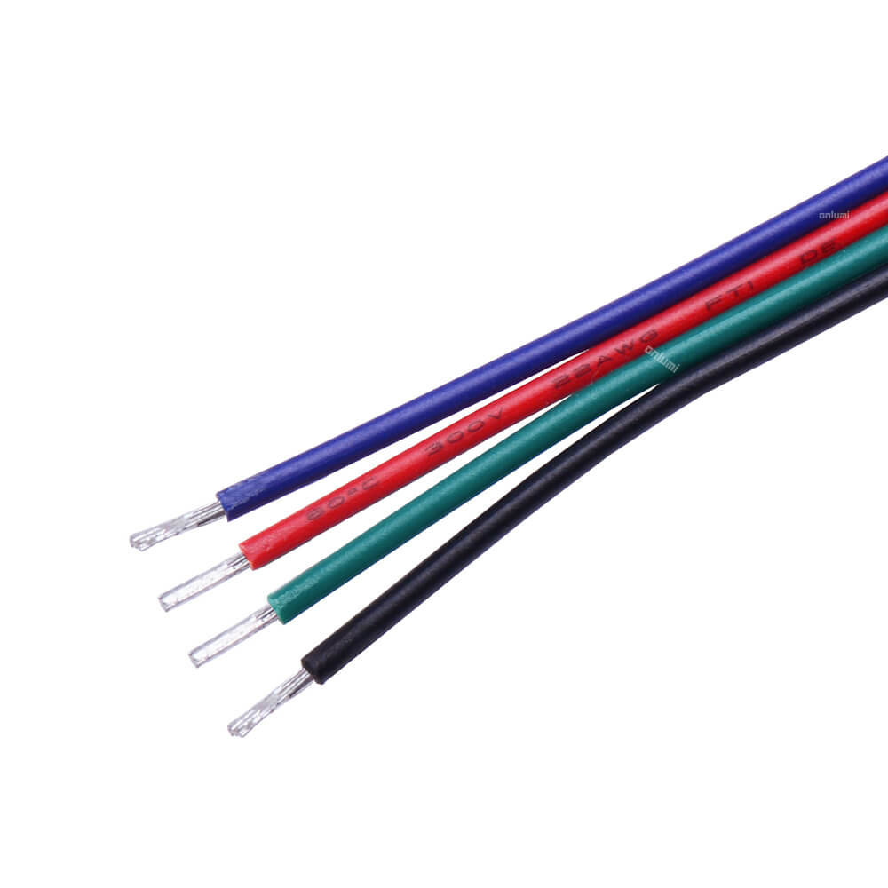 stempel velgørenhed livstid 4 Pin Black-Green-Red-Blue Unsheathed Flat Wire | Onlumi Technology