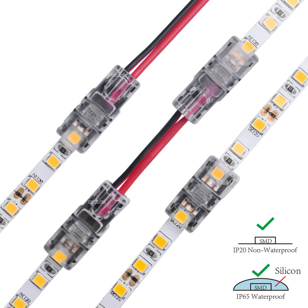 hippo-m led strip connector 5mm 2 pin for single color