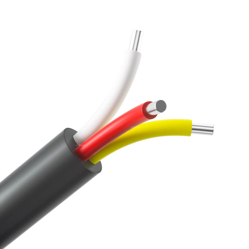 3 Pin Red-White-Yellow Sheathed Wire BK