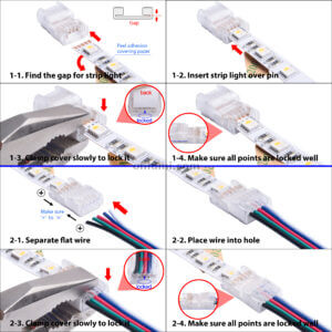 hippo-m x 10mm 5 pin strip to wire how to connect