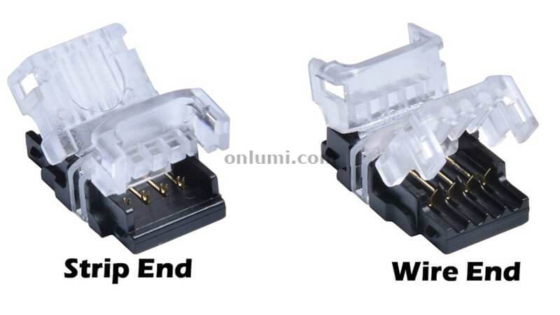 Strip End and Wire End led strip connector