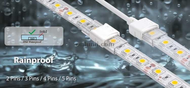 Outdoor Solid LED Strip Connector for IP68 waterproof