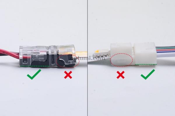 strip connector cover is not locked correctly