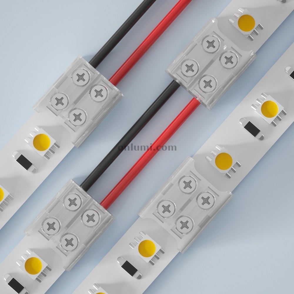 Screw Fixing Connector 2 Pins for LED Strip Flexible and Rigid
