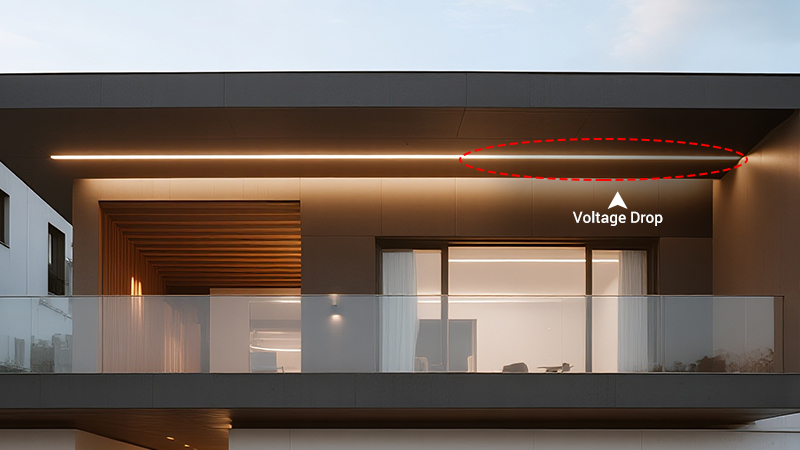 Voltage Drop of led strip lighting project